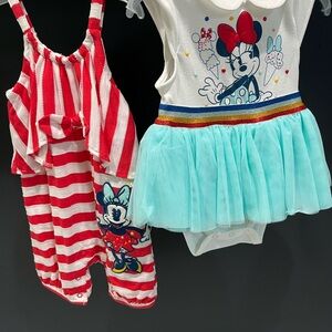 Disney Red and Blue Minnie Mouse One Pieces